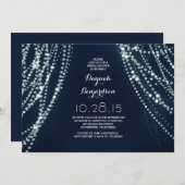 Romantische String Lights Bruids Douche Uitnodigin Kaart (Voorkant / Achterkant)