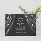 Romantische String Lights Bruids Douche Uitnodigin Kaart (Staand voorkant)
