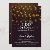 Romantische String Lights Ik doe BBQ Engagement Pa Kaart (Voorkant / Achterkant)
