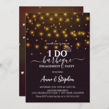 Romantische String Lights Ik doe BBQ Engagement Pa