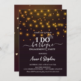 Romantische String Lights Ik doe BBQ Engagement Pa Kaart