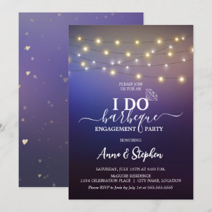 Romantische String Lights Ik doe BBQ Engagement Pa Kaart