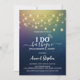 Romantische String Lights Ik doe BBQ Engagement Pa Kaart