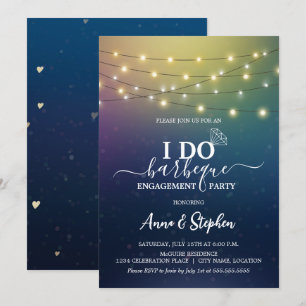 Romantische String Lights Ik doe BBQ Engagement Pa Kaart