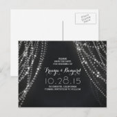 Romantische String Lights krijtbord Bewaar de datu Aankondigingskaart (Voorkant / Achterkant)