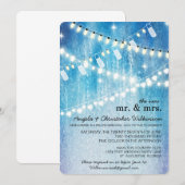 Romantische String Lights Post Huwelijksuitnodigin Kaart (Voorkant / Achterkant)