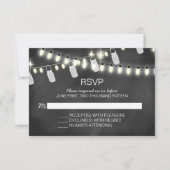 Romantische String Lights RSVP-kaarten RSVP Kaartje (Voorkant)