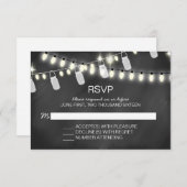 Romantische String Lights RSVP-kaarten RSVP Kaartje (Voorkant / Achterkant)
