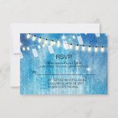 Romantische String Lights RSVP-kaarten RSVP Kaartje (Voorkant)