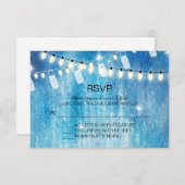 Romantische String Lights RSVP-kaarten RSVP Kaartje (Voorkant / Achterkant)