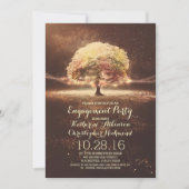 Romantische String Lights Tree herfst Engagement P Kaart (Voorkant)