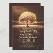 Romantische String Lights Tree herfst Engagement P Kaart (Voorkant / Achterkant)