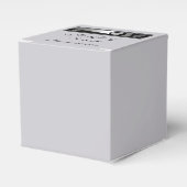 Romantische Stroll Monogram in Zilver Zwart Bruilo Bedankdoosjes (Voorkant Zijde)