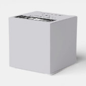 Romantische Stroll Monogram in Zilver Zwart Bruilo Bedankdoosjes (Achterkant)