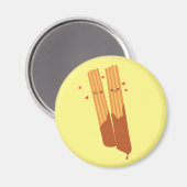 Romantische suikerachtige Spaanse churros met choc Magneet (Voorkant / Achterkant)