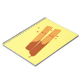 Romantische suikerachtige Spaanse churros met choc Notitieboek (Linkerzijde)