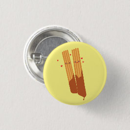 Romantische suikerachtige Spaanse churros met choc Ronde Button 3,2 Cm