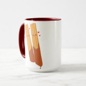 Romantische suikerachtige Spaanse Churros Mok (Voorkant links)