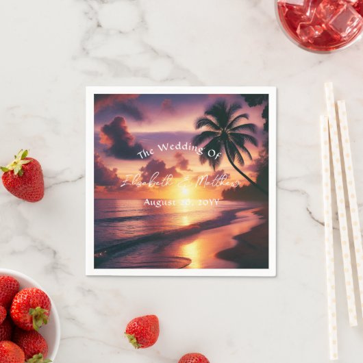Romantische Sunset Beach bruiloft Servet (Insitu)