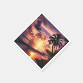 Romantische Sunset Beach bruiloft Servet (Hoek)