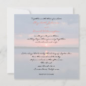 Romantische Sunset Heart Wedding Uitnodiging (Achterkant)