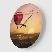 Romantische Sunset Hot Air Ballon Wall klok (Hoek)