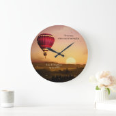 Romantische Sunset Hot Air Ballon Wall klok (Huis)