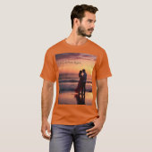 Romantische Sunset Love Story Mannen Tshirt (Voorkant volledig)