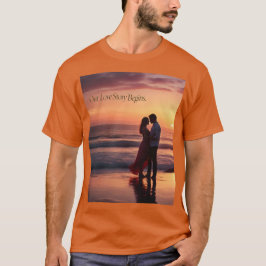 Romantische Sunset Love Story Mannen Tshirt
