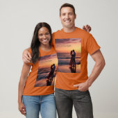 Romantische Sunset Love Story Mannen Tshirt (Unisex)