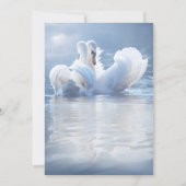 Romantische Swan Lake bruiloft Kaart (Achterkant)