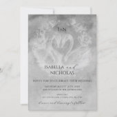 Romantische Swan Lake bruiloft uitnodiging (Voorkant)