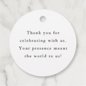 Romantische swirly kalligrafie bruiloft dank u bedankjes labels (Achterkant)