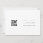 Romantische swirly kalligrafie QR code bruiloft fo Save The Date (Achterkant)