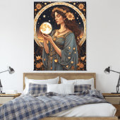 romantische tarotvrouw canvas afdruk (Insitu (Slaapkamer))