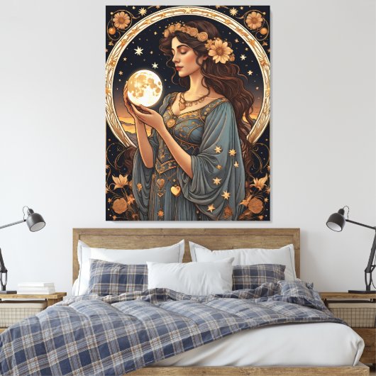 romantische tarotvrouw canvas afdruk (Insitu (Slaapkamer))