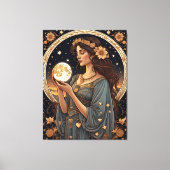 romantische tarotvrouw canvas afdruk (Voorkant)