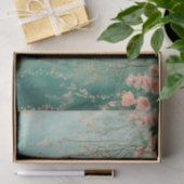 Romantische Teal Blush Bloemen Bruiloft Tissuepapier (Geschenk)