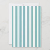 Romantische Teal Klassieke Foto Save The Date (Achterkant)