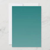 Romantische Teal Minimalistische Foto Save The Date (Achterkant)