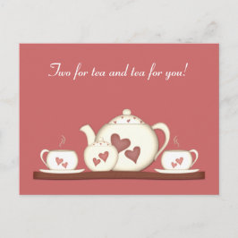Romantische teaset briefkaart