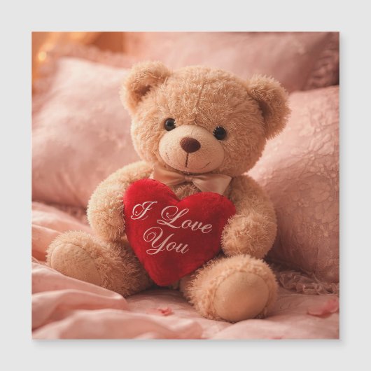 Romantische teddybeer Valentijnsdag-illustratie (Voorkant)