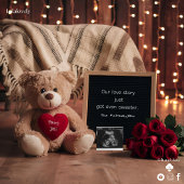 Romantische teddybeer zwangerschap aankondiging