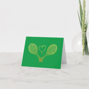 Romantische tennispartner wenskaart kaart