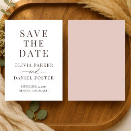 Romantische Terracotta Klei Trouw Save the Date