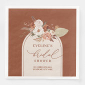 Romantische terracotta pampas boho bruids servette servet (Voorkant)