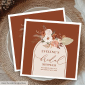 Romantische terracotta pampas boho bruids servette servet