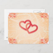 romantische textuur met harten Briefkaart (Voorkant / Achterkant)