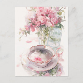 Romantische theekaart briefkaart