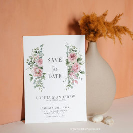Romantische Tijdloze Pioenrozen Eucalyptus Bruilof Save The Date